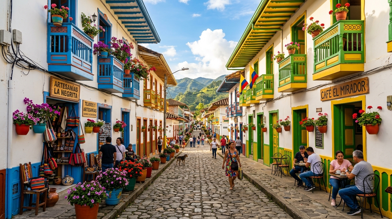 Pueblo tradicional colombiano colonial